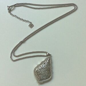 Kendra Scott Aiden Silver tone pendant necklace